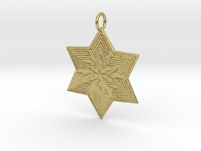 FractalGate Pendant in Natural Brass