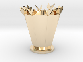 Colorful vase in 14k Gold Plated Brass