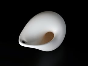 Sudanese Moebius Earring  in White Natural Versatile Plastic