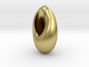 Sudanese Moebius Earring  in Natural Brass