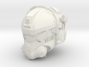 pilot helmet titanfall style in 1/6 scale in White Natural Versatile Plastic