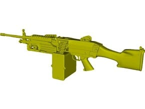1/18 scale FN Fabrique Nationale Mk 48 x 1 in Tan Fine Detail Plastic