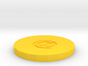 Coasters in Yellow Processed Versatile Plastic