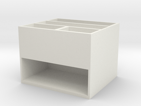Stationery Storage Bucket in White Premium Versatile Plastic