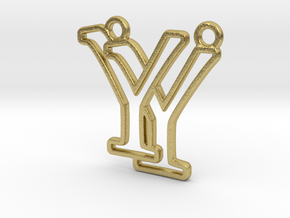 Y&Y Monogram in Natural Brass