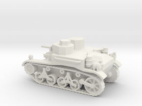 1/100 Scale M2A1 Light Tank in White Natural Versatile Plastic
