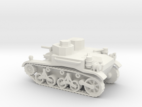 1/87 Scale M2A1 Light Tank in White Natural Versatile Plastic