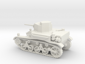 1/100 Scale M2A4 Light Tank in White Natural Versatile Plastic