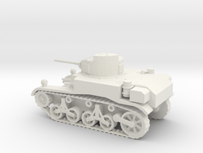 1/72 Scale M3 Light Tank in White Natural Versatile Plastic