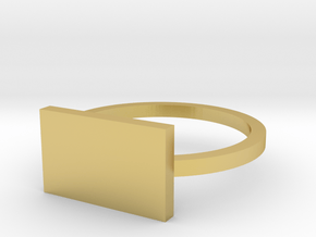 Rectangle 12.37mm in Polished Brass