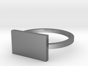 Rectangle 12.37mm in Polished Silver