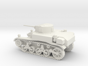 1/72 Scale M3A1 Light Tank in White Natural Versatile Plastic