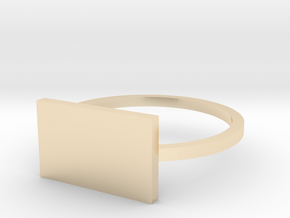 Rectangle 14.86mm in 14k Gold Plated Brass