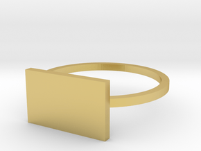 Rectangle 15.27mm in Polished Brass