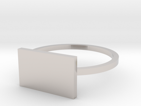Rectangle 15.27mm in Rhodium Plated Brass