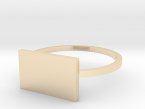 Rectangle 15.27mm in 14k Gold Plated Brass