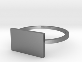 Rectangle 15.27mm in Polished Silver