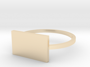 Rectangle 15.70mm in 14k Gold Plated Brass