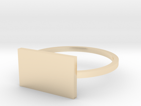 Rectangle 16.00mm in 14k Gold Plated Brass