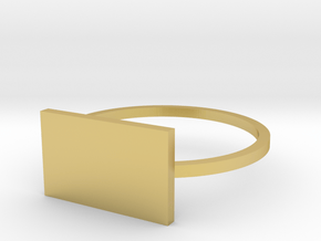 Rectangle 17.35mm in Polished Brass