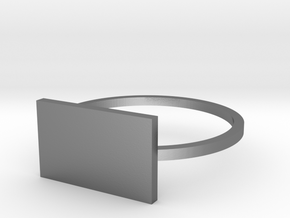 Rectangle 17.35mm in Polished Silver