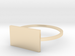 Rectangle 18.19mm in 14k Gold Plated Brass