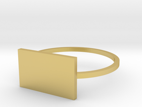 Rectangle 18.89mm in Polished Brass