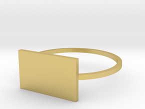 Rectangle 19.84mm in Polished Brass