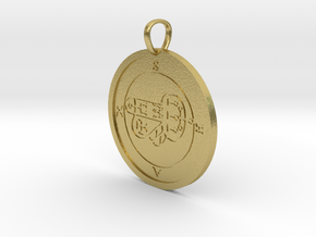 Shax Medallion in Natural Brass