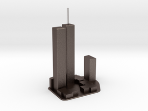 World Trade Center in Polished Bronzed Silver Steel