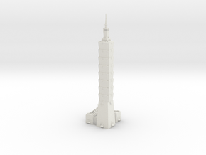 Taipei 101 in White Natural Versatile Plastic