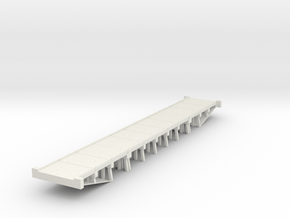 Bridge Concrete N scale Double Track in White Natural Versatile Plastic