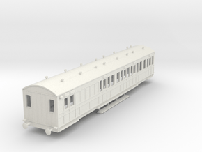 o-76-rhymney-railway-brk-3rd-two-open-saloon-coach in White Natural Versatile Plastic