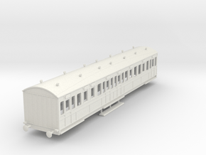 o-76-rhymney-railway-3rd-two-open-saloon-coach in White Natural Versatile Plastic