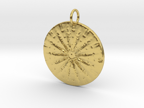 Native Sand dollar in Polished Brass: Medium