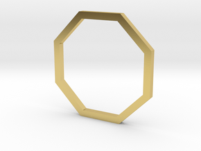 Octagon 13.61mm in Polished Brass