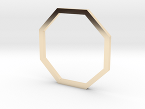 Octagon 14.86mm in 14k Gold Plated Brass