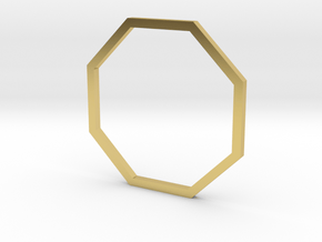 Octagon 17.75mm in Polished Brass
