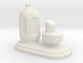 6mm Scale Small Chemical Stores in White Natural Versatile Plastic