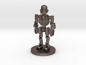 Robot Explorer (28mm Scale Miniature) in Polished Bronzed-Silver Steel