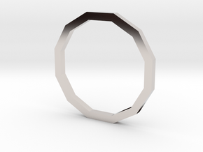 Dodecagon 12.37mm in Rhodium Plated Brass