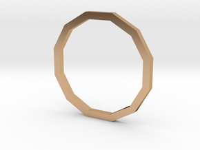 Dodecagon 13.21mm in Polished Bronze