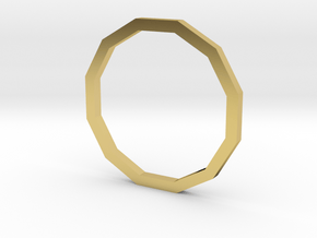 Dodecagon 13.21mm in Polished Brass