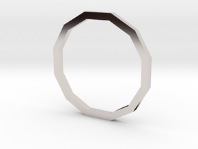 Dodecagon 13.21mm in Rhodium Plated Brass