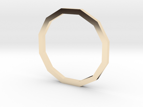 Dodecagon 13.21mm in 14k Gold Plated Brass