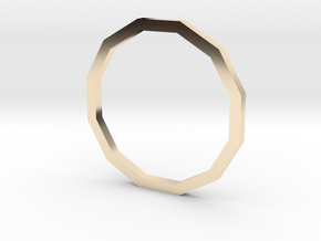 Dodecagon 13.61mm in 14k Gold Plated Brass