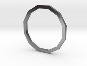 Dodecagon 13.61mm in Polished Silver