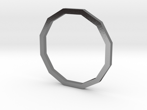 Dodecagon 14.05mm in Polished Silver