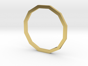 Dodecagon 14.36mm in Polished Brass