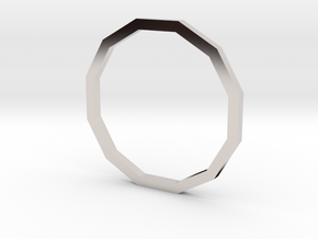 Dodecagon 14.36mm in Rhodium Plated Brass
